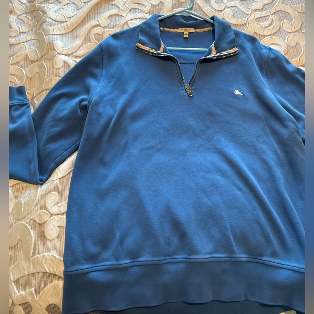 Burberry Blue V-Neck Men’s Sweater